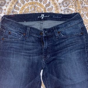 7 for all mankind bootcut jeans. Size 28. Dark wash.